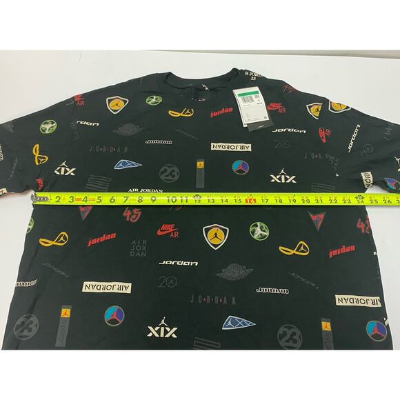 Air Jordan Loose Fit Jumpman Women's XL Art Logo Allover Print Tee Short Sleeve - Picture 6 of 8